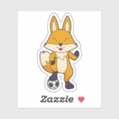 キツネサッカー選手 シール (シート)