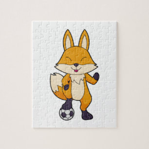 キツネサッカー選手 ジグソーパズル