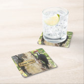 キツネザルのエコロジーコースターセット スクエアペーパーコースター (インサイチュ)