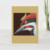 キツネザルのカードを木の葉で結ぶ カード (正面)