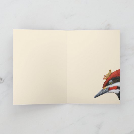 キツネザルのカードを木の葉で結ぶ カード (内部)