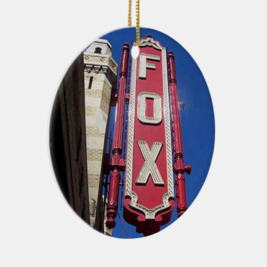 キツネシアター，アトランタ，ジョージア，メリークリスマスオール セラミックオーナメント (右)