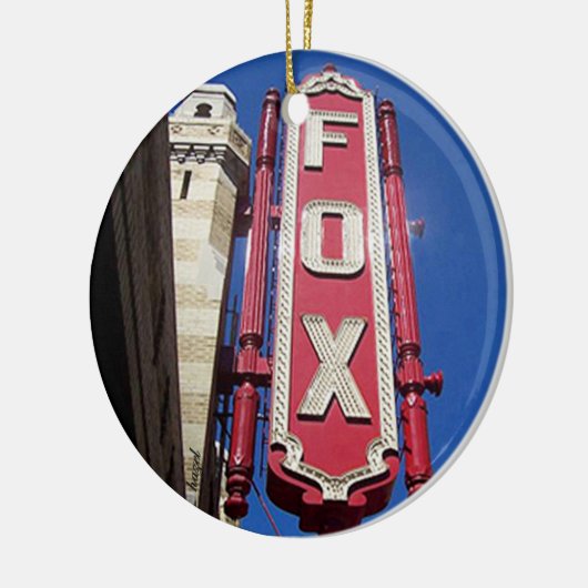 キツネシアター,アトランタ,ジョージア,メリークリスマスオール セラミックオーナメント (左)