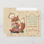 キツネシェフキャンディクックブックレシピカード ポストカード (正面/裏面)