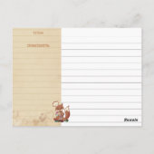 キツネシェフキャンディクックブックレシピカード ポストカード (裏面)