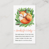 キツネシャワー森林緑のための睡眠本 エンクロージャーカード (正面)