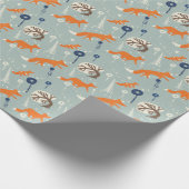 キツネシリーズ ラッピングペーパー (角)