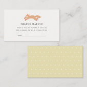 キツネシンプルおむつラッフルチケット エンクロージャーカード (正面/裏面)