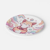 キツネシンプルエンチャント赤ちゃんシャワー ペーパープレート (アングル)