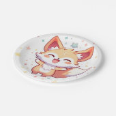 キツネシンプルベビーシャワー ペーパープレート (アングル)