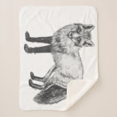 キツネスケッチ シェルパブランケット (正面)