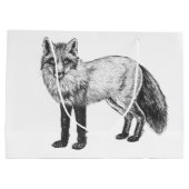 キツネスケッチ ラージペーパーバッグ (裏面)