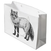 キツネスケッチ ラージペーパーバッグ (裏面アングル)