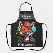 キツネスタイリッシュ美容師 エプロン (正面)
