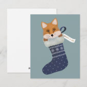 キツネストッキング シーズンカード (正面/裏面)