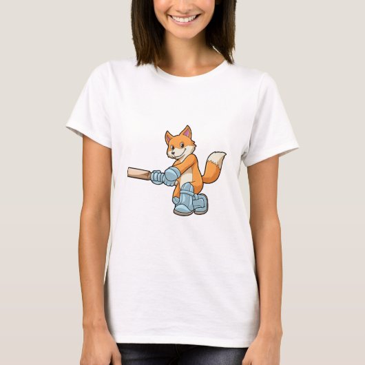 キツネズバスマンとクリケットこうもり Tシャツ (正面)