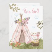 *~*キツネティーピーテントボホウッドランドフォレストガール 招待状 (正面/裏面)