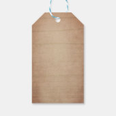 キツネテペ感謝していユメッセージカードウッドランド素朴 ギフトタグ (裏面)