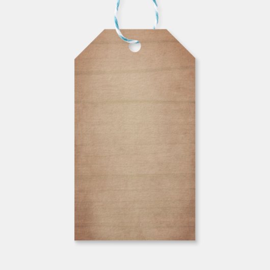 キツネテペ感謝していユメッセージカードウッドランド素朴 ギフトタグ (裏面)