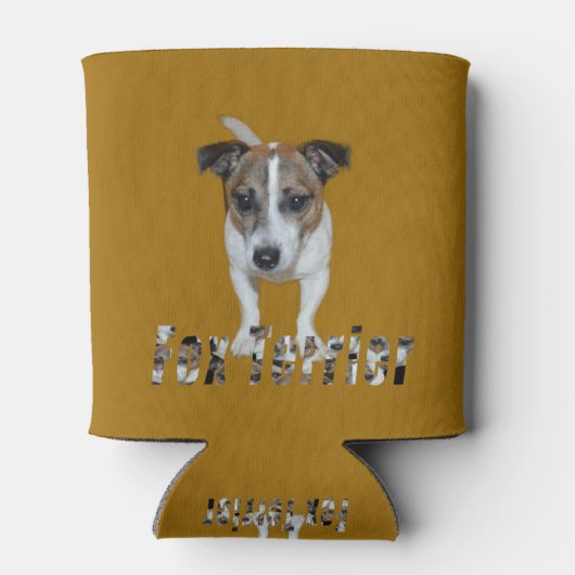 キツネテリアとキツネテリアのロゴ 缶クーラー (裏面)