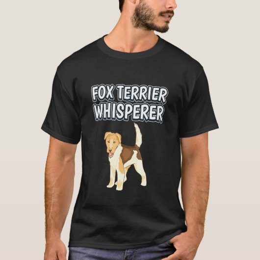 キツネテリアウィスペラー犬のオーナー引用文キツネテリア Tシャツ (正面)