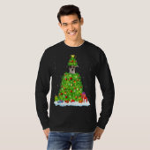 キツネテリアクリスマス照明ツリーおもしろいキツネテリアC Tシャツ (正面フル)