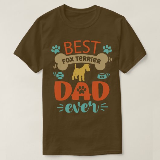 キツネテリアドッグパパ Tシャツ (デザイン正面)