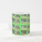 キツネテリアフォトコラージュ曇りガラスのマグカップ フロストグラスマグカップ (正面左)