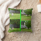 キツネテリアフォトコラージュ、スロークッション。 クッション (ブランケット)