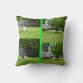 キツネテリアフォトコラージュ、スロークッション。 クッション (裏面)