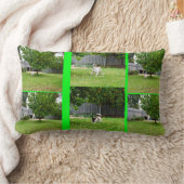 キツネテリアフォトコラージュ、ランバークッション。 ランバークッション (ブランケット)