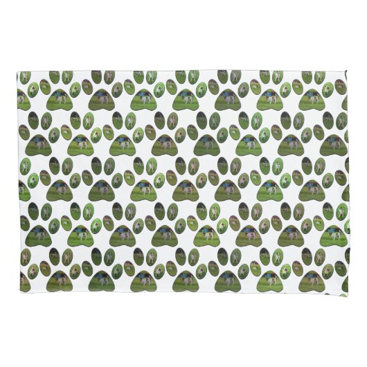 キツネテリアポープリントピローケース 枕カバー (正面)