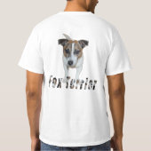 キツネテリアロゴ付きメンズホワイトTシャツ Tシャツ (裏面)
