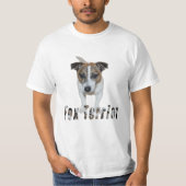 キツネテリアロゴ付きメンズホワイトTシャツ Tシャツ (正面)