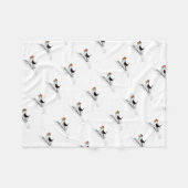 キツネテリア立誇りを持ったち フリースブランケット (正面(横))