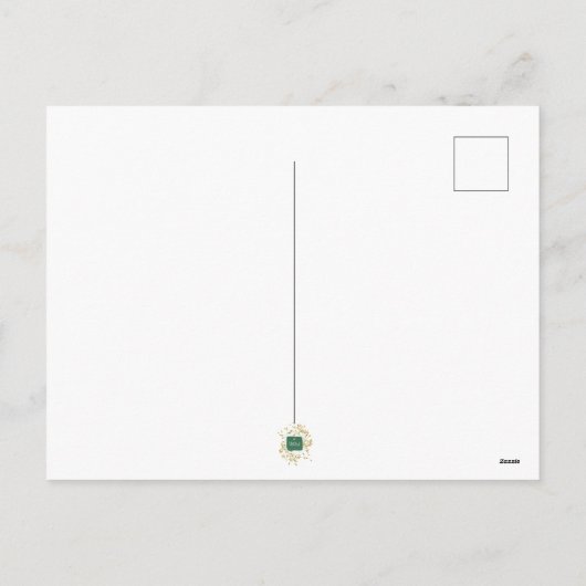 キツネディアウィンタースノーメリークリスマス シーズンポストカード (裏面)