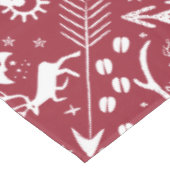 キツネディアベアパターンコテージ狩りロッジ テーブルクロス (アングル)