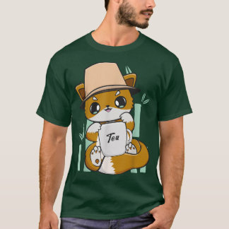 キツネドリンクバブルティーミルクとBoba Tシャツ