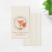 キツネニュートラルベビーシャワーパーソナライズされたサンキューラベル (デスク)