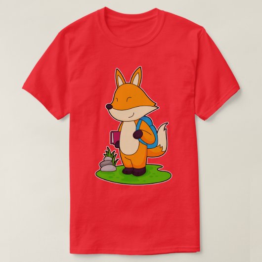 キツネハイカーのバックパック Tシャツ (デザイン正面)