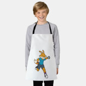 キツネハンドボール選手ハンドボール エプロン (着用した状態)