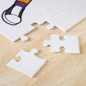 キツネハンドボール選手ハンドボール ジグソーパズル (側面)