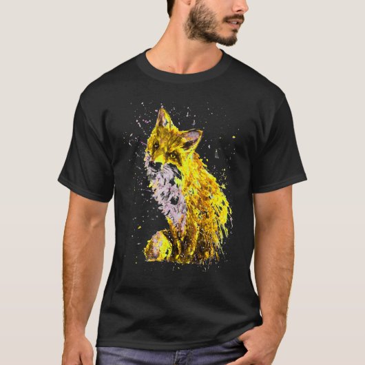 キツネハンド絵を描ゴンドキツネ Tシャツ (正面)