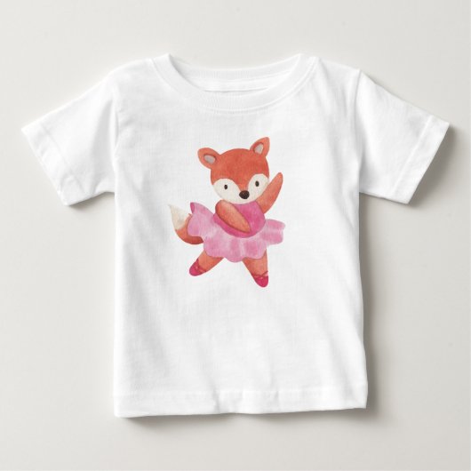 キツネバレリーナ ベビーTシャツ (正面)
