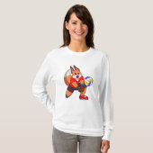 キツネバレーボールスポーツ Tシャツ (正面フル)