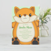 キツネバースデーパーティーグリーン 招待状 (スタンド正面)