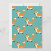 キツネバースデーパーティーフォレストテーマウッズボーイガール 招待状 (裏面)