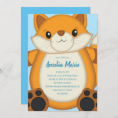 キツネバースデーパーティーブール 招待状 (正面/裏面)