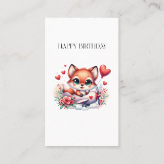 キツネパイロット お誕生日おめでとう コーリングカード