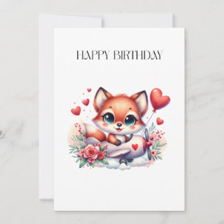 キツネパイロット お誕生日おめでとう シーズンカード